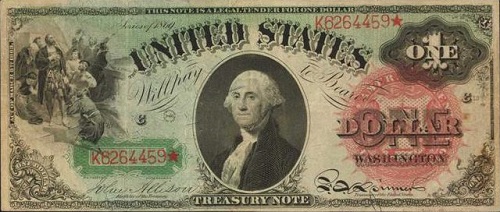 1869 One Dollar Bill