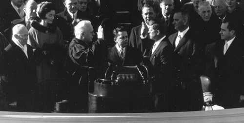 Kennedy takes the oath of office